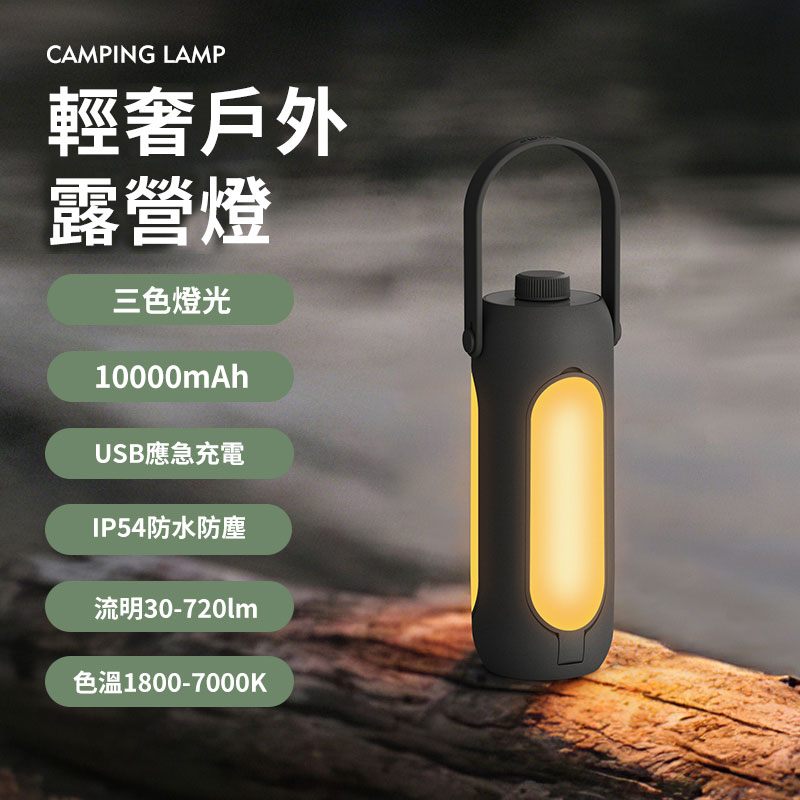 【 ✨露營必備】超夯好物戶外露營燈 照亮你的夜 ✅三色調光✅可展開燈罩 ✅可當備用電源 ✅可當應急信號燈  ✅ Type-C快充✅ 強光LED｜100流明超亮照明 